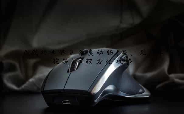 《我的世界》各类动物（马、龙、羊驼等）上鞍方法攻略