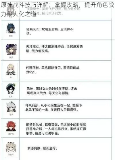 原神技能控制攻略:掌握鼠标操作与角色特性