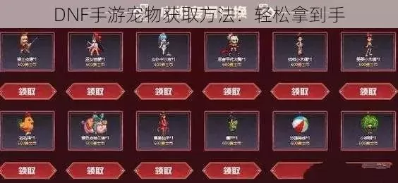 dnf手游怎么吃宠物-dnf手游宠物培养指南